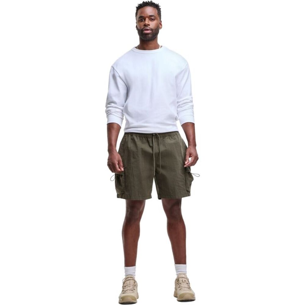 Mode Of One Mens Relaxed-Fit Crinkled Casual Cargo Shorts, NWT